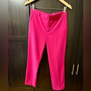 Zara Woman Hot Pink Tailored Slim Trouser Pants - XS